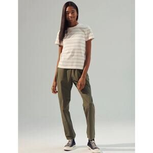 NWT Fordays Dark Green Pull On Stretch Slouchy Breathable‎ Poplin Pant  XL